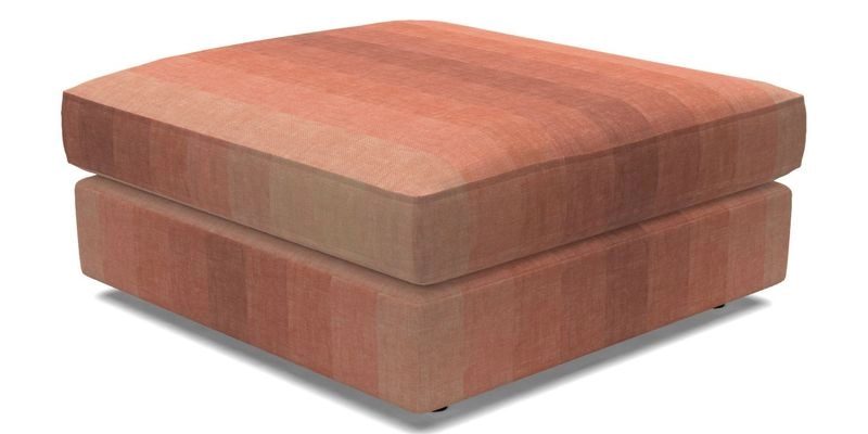 Slingsby fixed cover Footstool in Two Tone Plain Biscuit