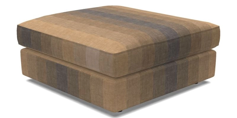 Slingsby fixed cover Footstool in Two Tone Plain Biscuit