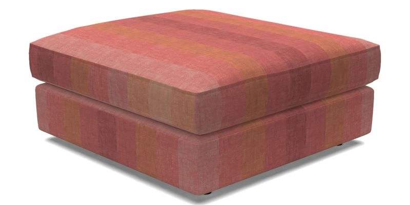 Slingsby fixed cover Footstool in Two Tone Plain Biscuit
