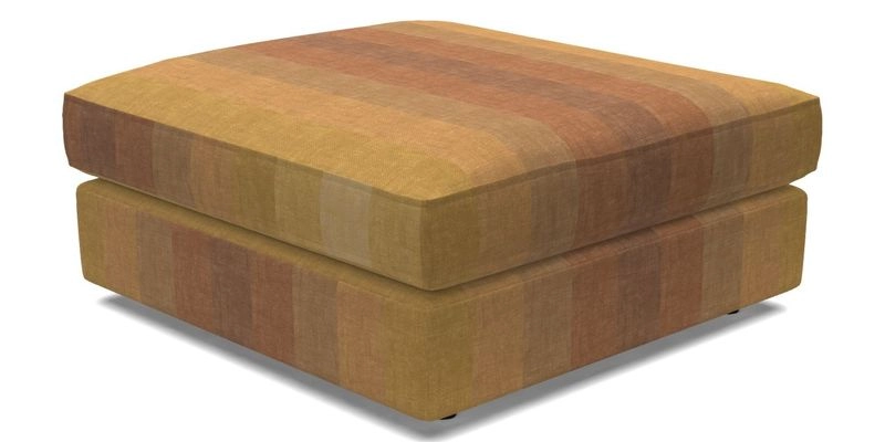 Slingsby fixed cover Footstool in Two Tone Plain Biscuit