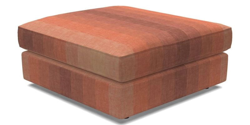 Slingsby fixed cover Footstool in Two Tone Plain Biscuit