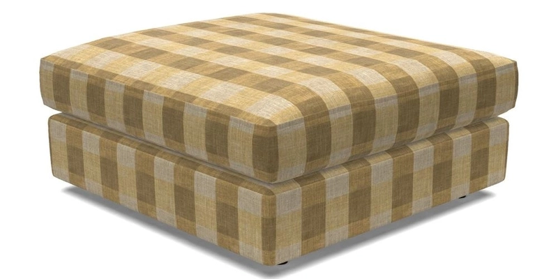 Slingsby fixed cover Footstool in Two Tone Plain Biscuit