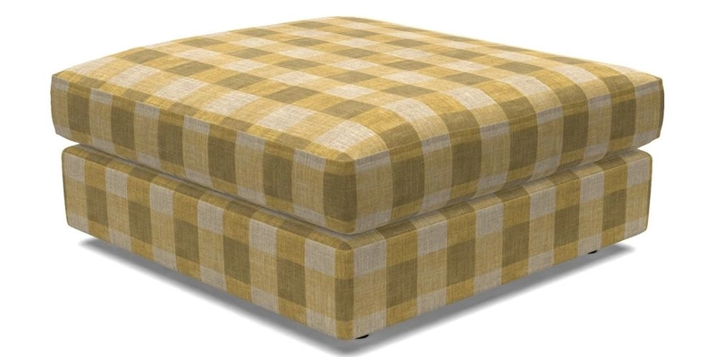 Slingsby fixed cover Footstool in Two Tone Plain Biscuit
