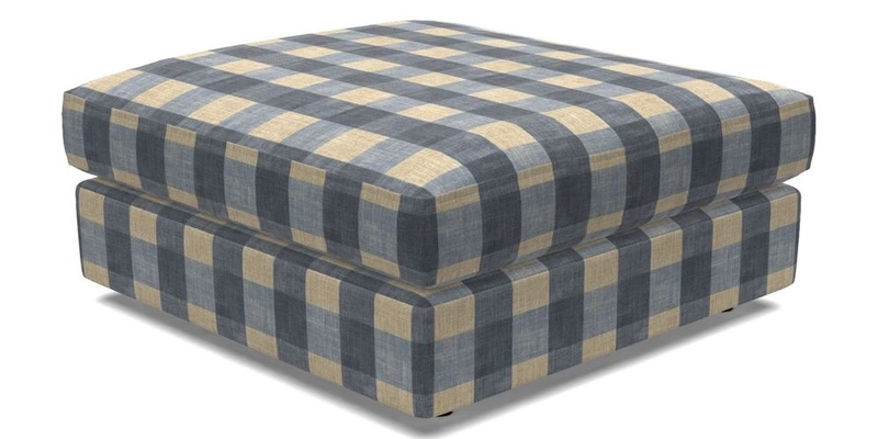 Slingsby fixed cover Footstool in Two Tone Plain Biscuit