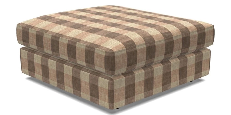 Slingsby fixed cover Footstool in Two Tone Plain Biscuit