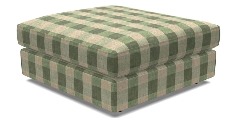 Slingsby fixed cover Footstool in Two Tone Plain Biscuit