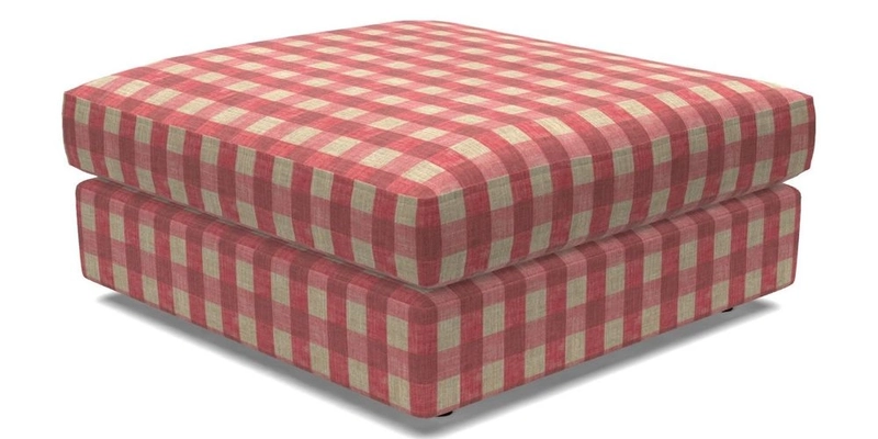 Slingsby fixed cover Footstool in Two Tone Plain Biscuit