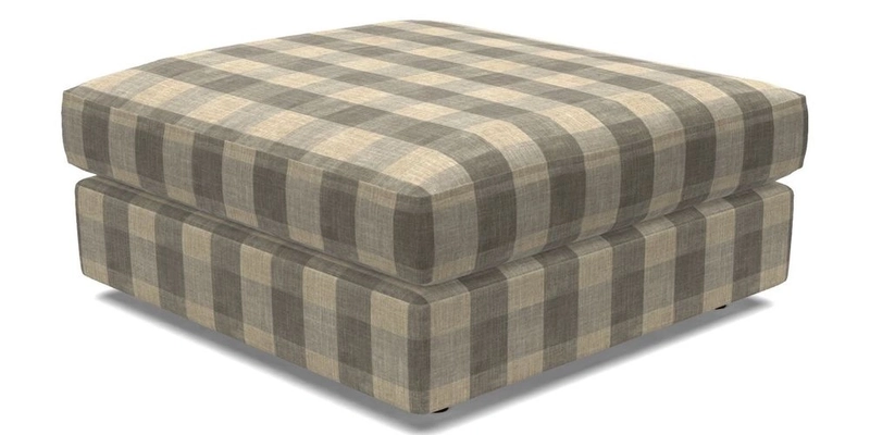 Slingsby fixed cover Footstool in Two Tone Plain Biscuit