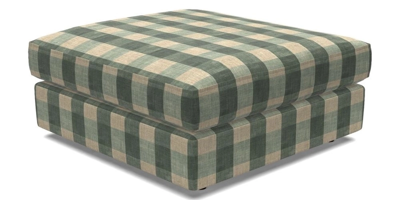 Slingsby fixed cover Footstool in Two Tone Plain Biscuit