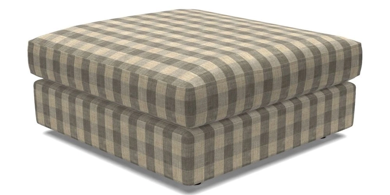 Slingsby fixed cover Footstool in Two Tone Plain Biscuit