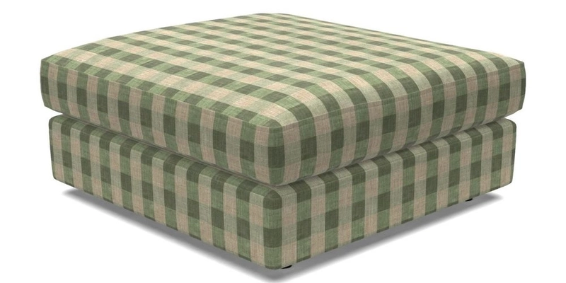 Slingsby fixed cover Footstool in Two Tone Plain Biscuit