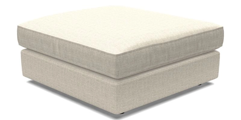 Slingsby fixed cover Footstool in Two Tone Plain Biscuit