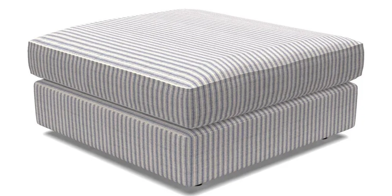 Slingsby fixed cover Footstool in Two Tone Plain Biscuit