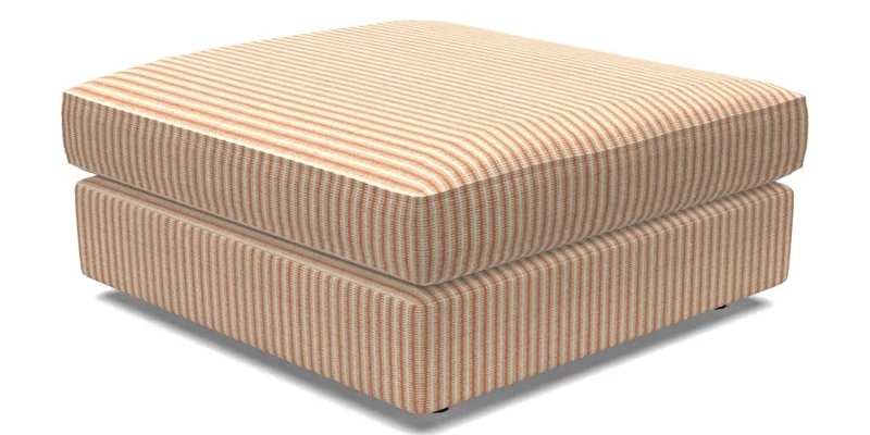 Slingsby fixed cover Footstool in Two Tone Plain Biscuit