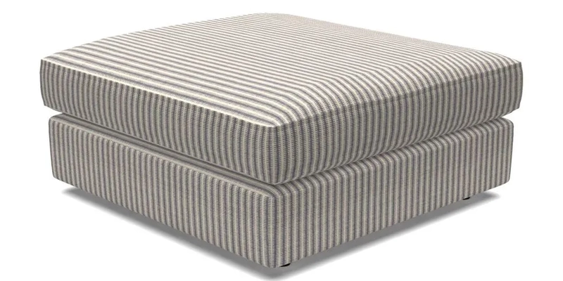 Slingsby fixed cover Footstool in Two Tone Plain Biscuit