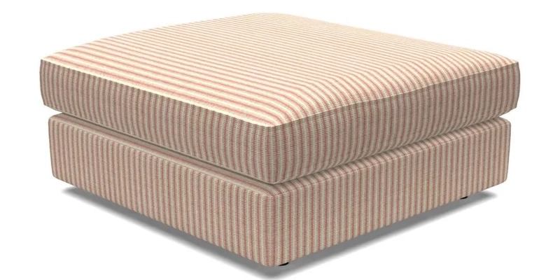 Slingsby fixed cover Footstool in Two Tone Plain Biscuit