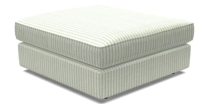 Slingsby fixed cover Footstool in Two Tone Plain Biscuit