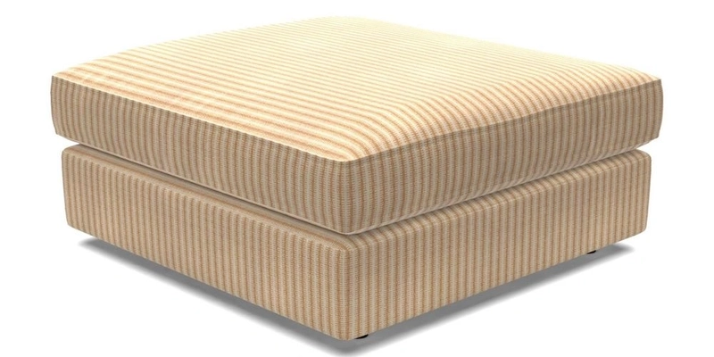 Slingsby fixed cover Footstool in Two Tone Plain Biscuit
