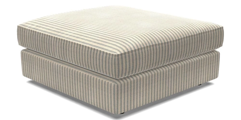 Slingsby fixed cover Footstool in Two Tone Plain Biscuit