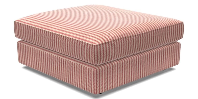 Slingsby fixed cover Footstool in Two Tone Plain Biscuit