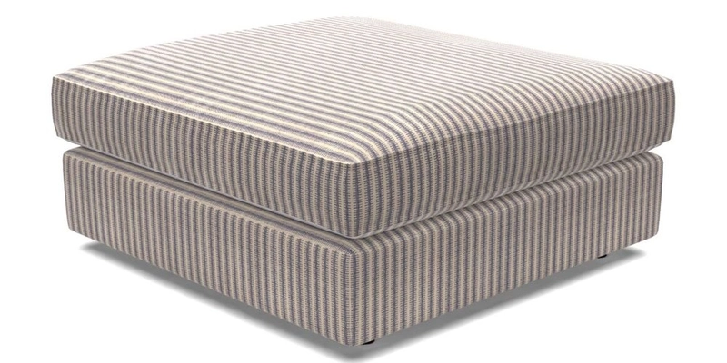 Slingsby fixed cover Footstool in Two Tone Plain Biscuit