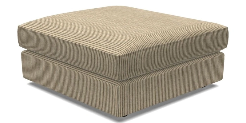 Slingsby fixed cover Footstool in Two Tone Plain Biscuit