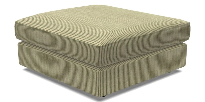Slingsby fixed cover Footstool in Two Tone Plain Biscuit