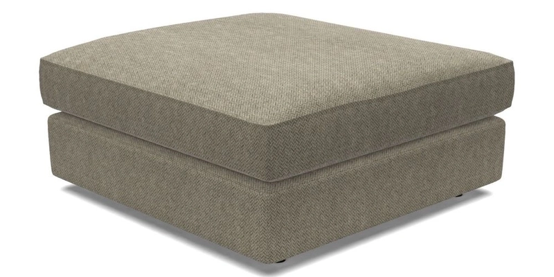 Slingsby fixed cover Footstool in Two Tone Plain Biscuit