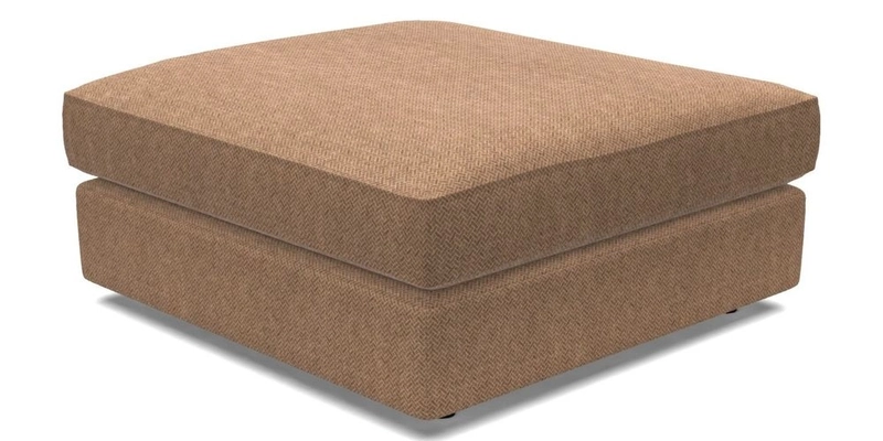 Slingsby fixed cover Footstool in Two Tone Plain Biscuit