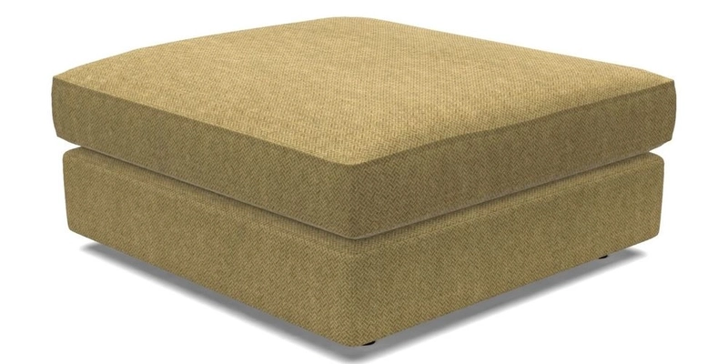 Slingsby fixed cover Footstool in Two Tone Plain Biscuit