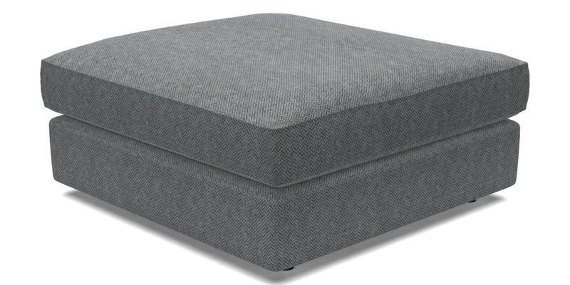 Slingsby fixed cover Footstool in Two Tone Plain Biscuit