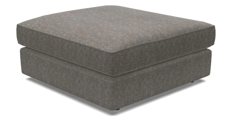Slingsby fixed cover Footstool in Two Tone Plain Biscuit