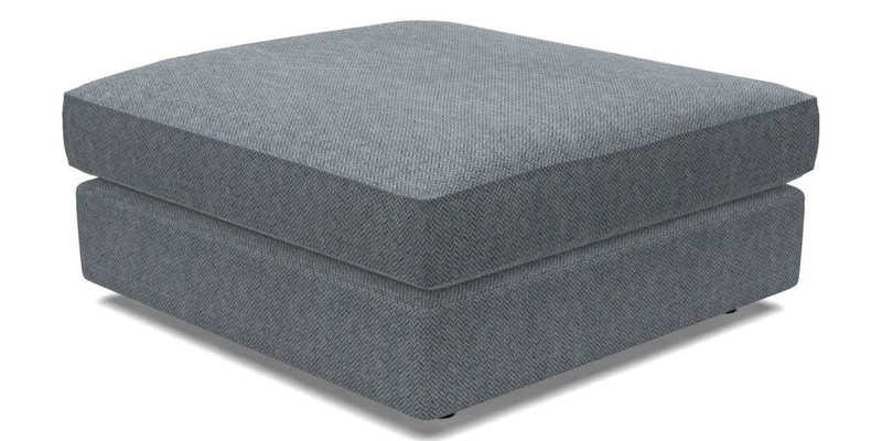 Slingsby fixed cover Footstool in Two Tone Plain Biscuit