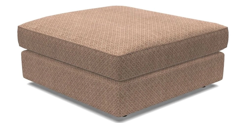 Slingsby fixed cover Footstool in Two Tone Plain Biscuit