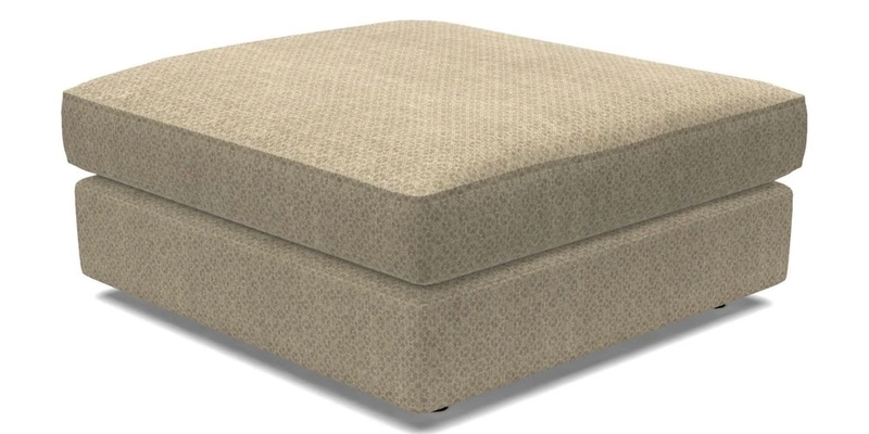 Slingsby fixed cover Footstool in Two Tone Plain Biscuit