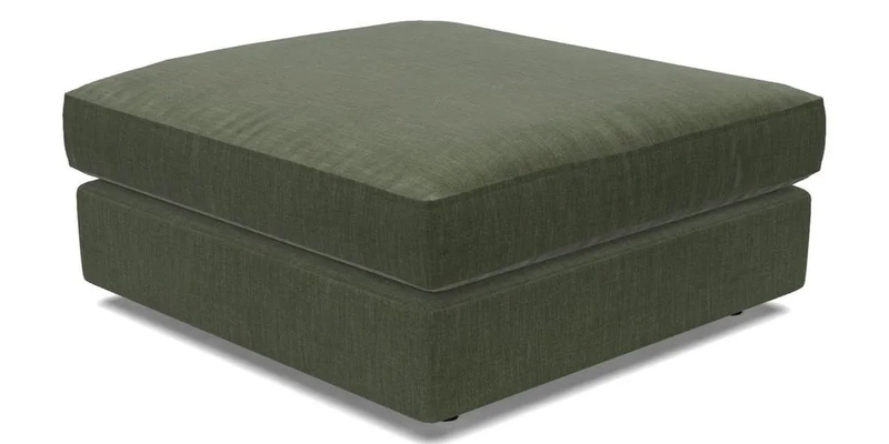 Slingsby fixed cover Footstool in Two Tone Plain Biscuit