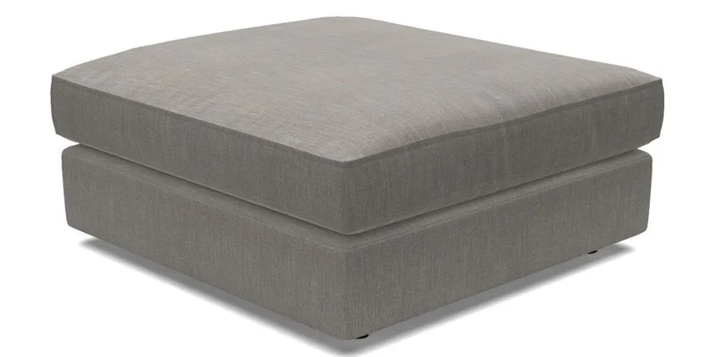 Slingsby fixed cover Footstool in Two Tone Plain Biscuit