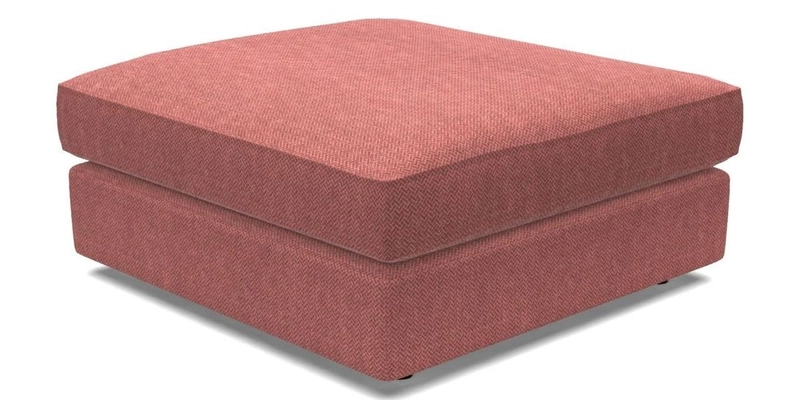 Slingsby fixed cover Footstool in Two Tone Plain Biscuit