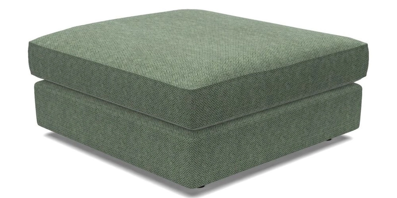Slingsby fixed cover Footstool in Two Tone Plain Biscuit
