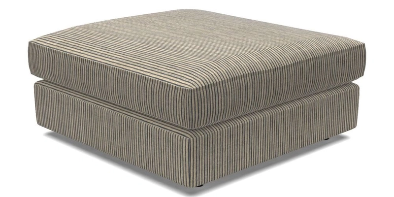 Slingsby fixed cover Footstool in Two Tone Plain Biscuit