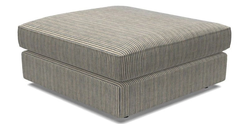 Slingsby fixed cover Footstool in Two Tone Plain Biscuit