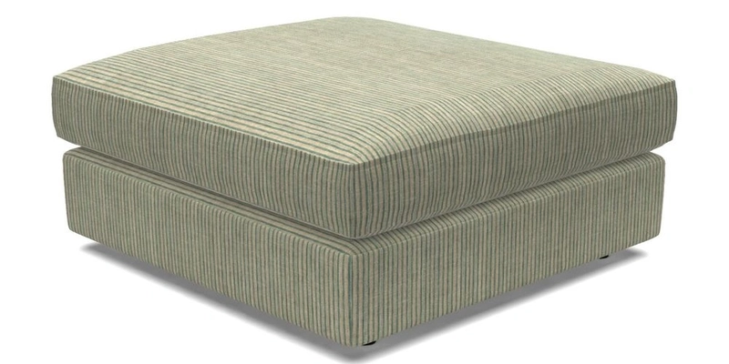 Slingsby fixed cover Footstool in Two Tone Plain Biscuit