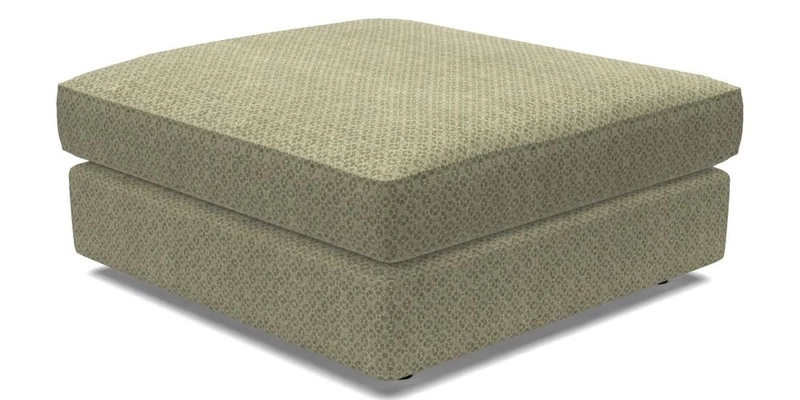 Slingsby fixed cover Footstool in Two Tone Plain Biscuit