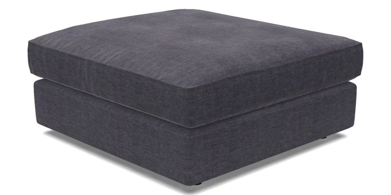 Slingsby fixed cover Footstool in Two Tone Plain Biscuit