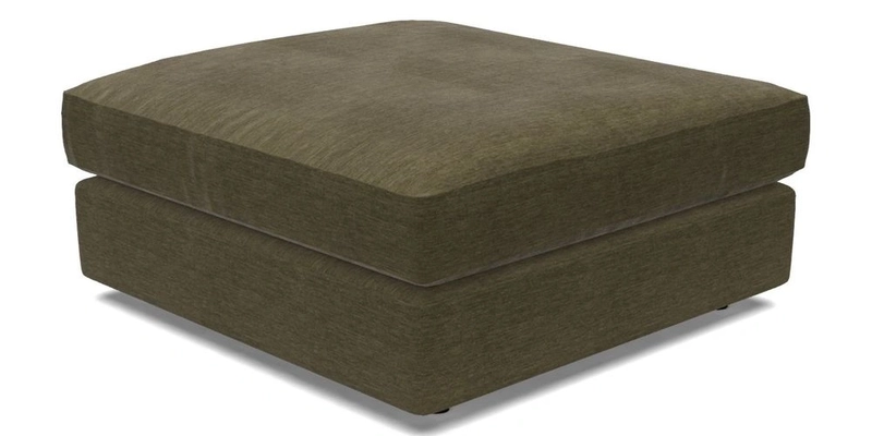 Slingsby fixed cover Footstool in Two Tone Plain Biscuit