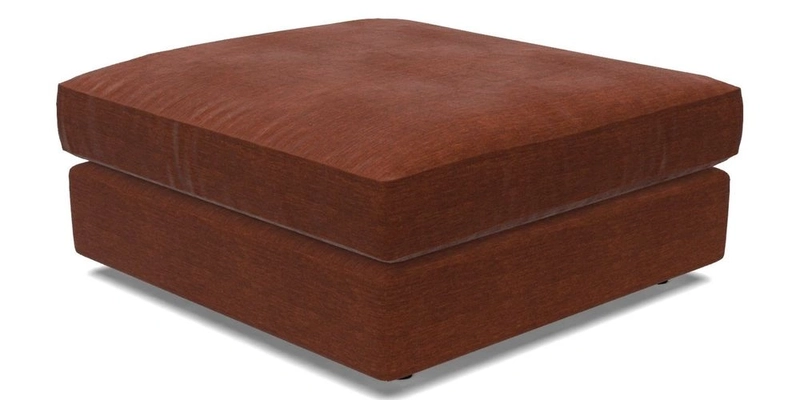 Slingsby fixed cover Footstool in Two Tone Plain Biscuit