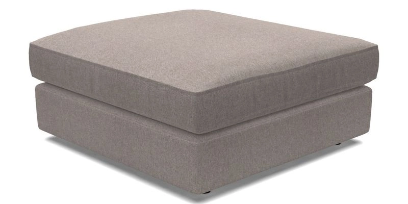 Slingsby fixed cover Footstool in Two Tone Plain Biscuit