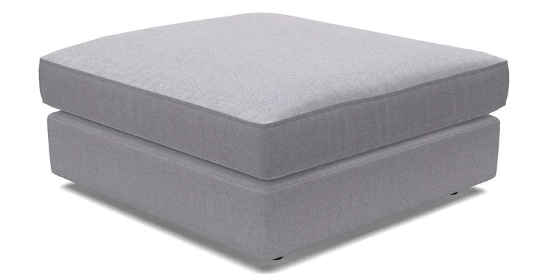 Slingsby fixed cover Footstool in Two Tone Plain Biscuit