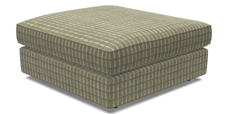 Slingsby fixed cover Footstool in Two Tone Plain Biscuit
