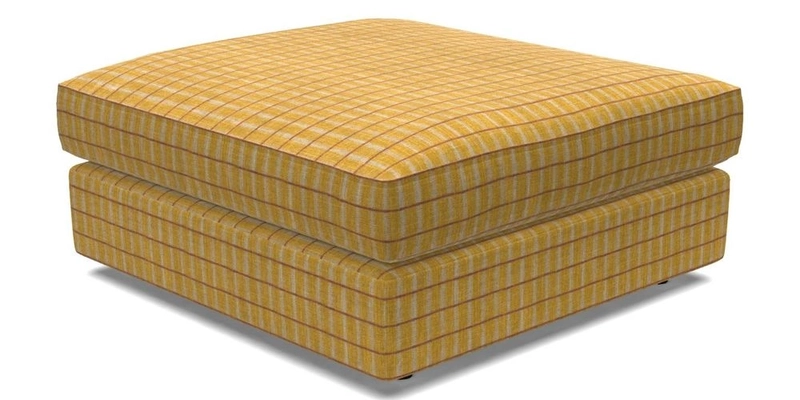 Slingsby fixed cover Footstool in Two Tone Plain Biscuit